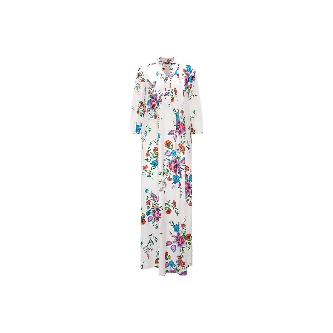 DVF Diane Von Furstenberg SS24 Long-Sleeved Dresses Women's Pearl White