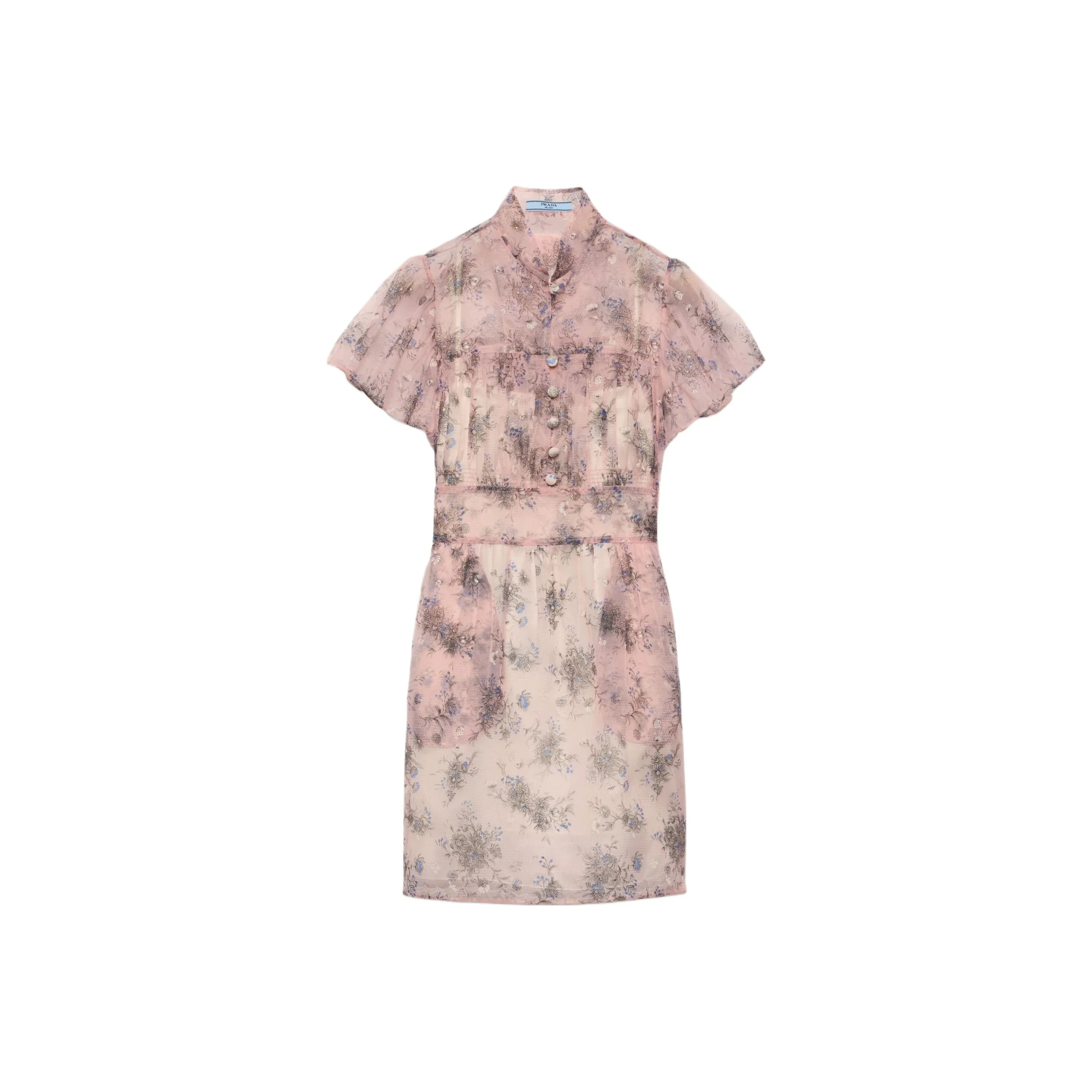 PRADA FW24 Short Sleeved Dresses Women's Pink