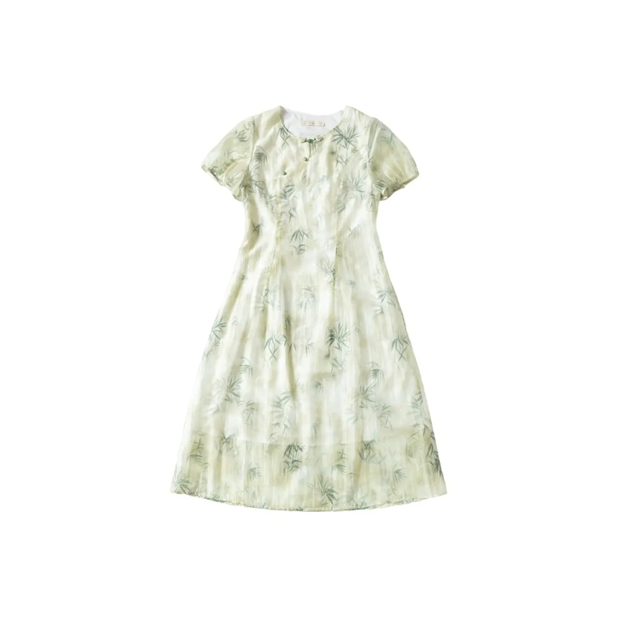 HONGNIAN Short-Sleeved Dresses Women's Yellow Green