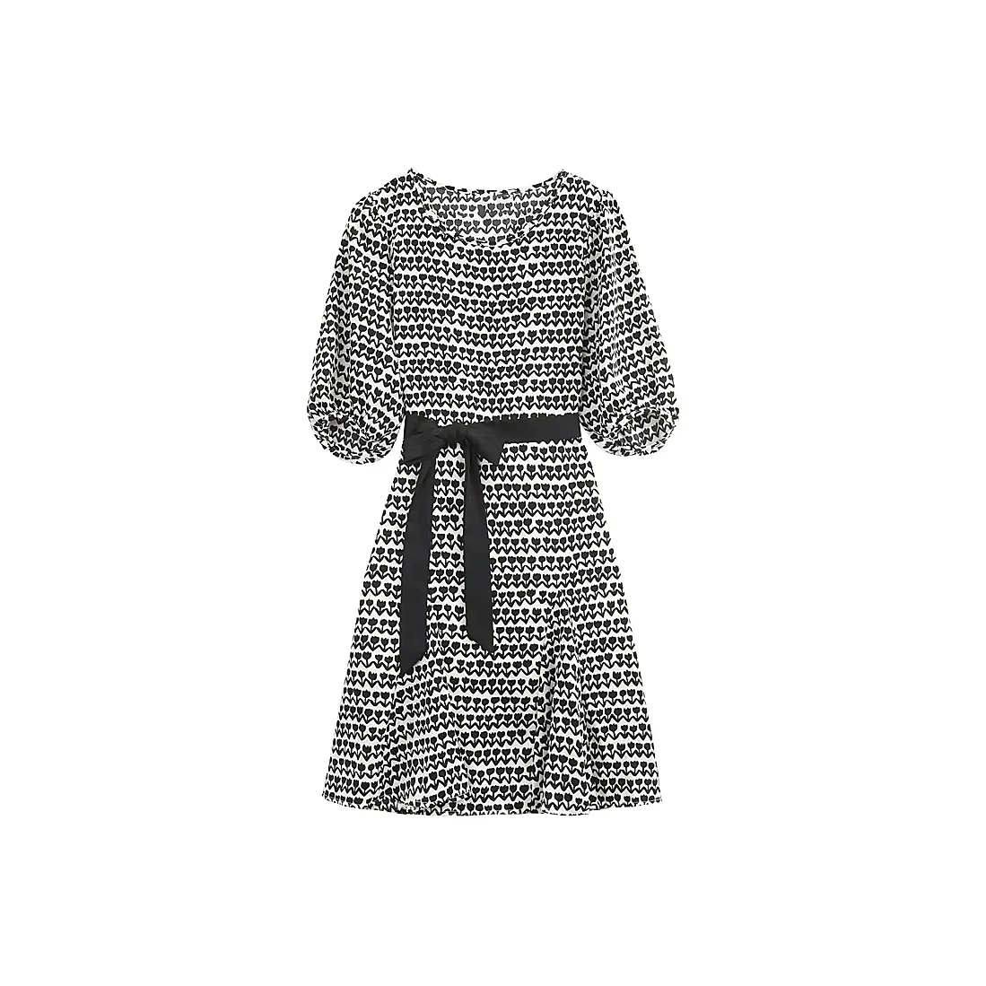 Incolore Short Sleeved Dresses Women's Black White