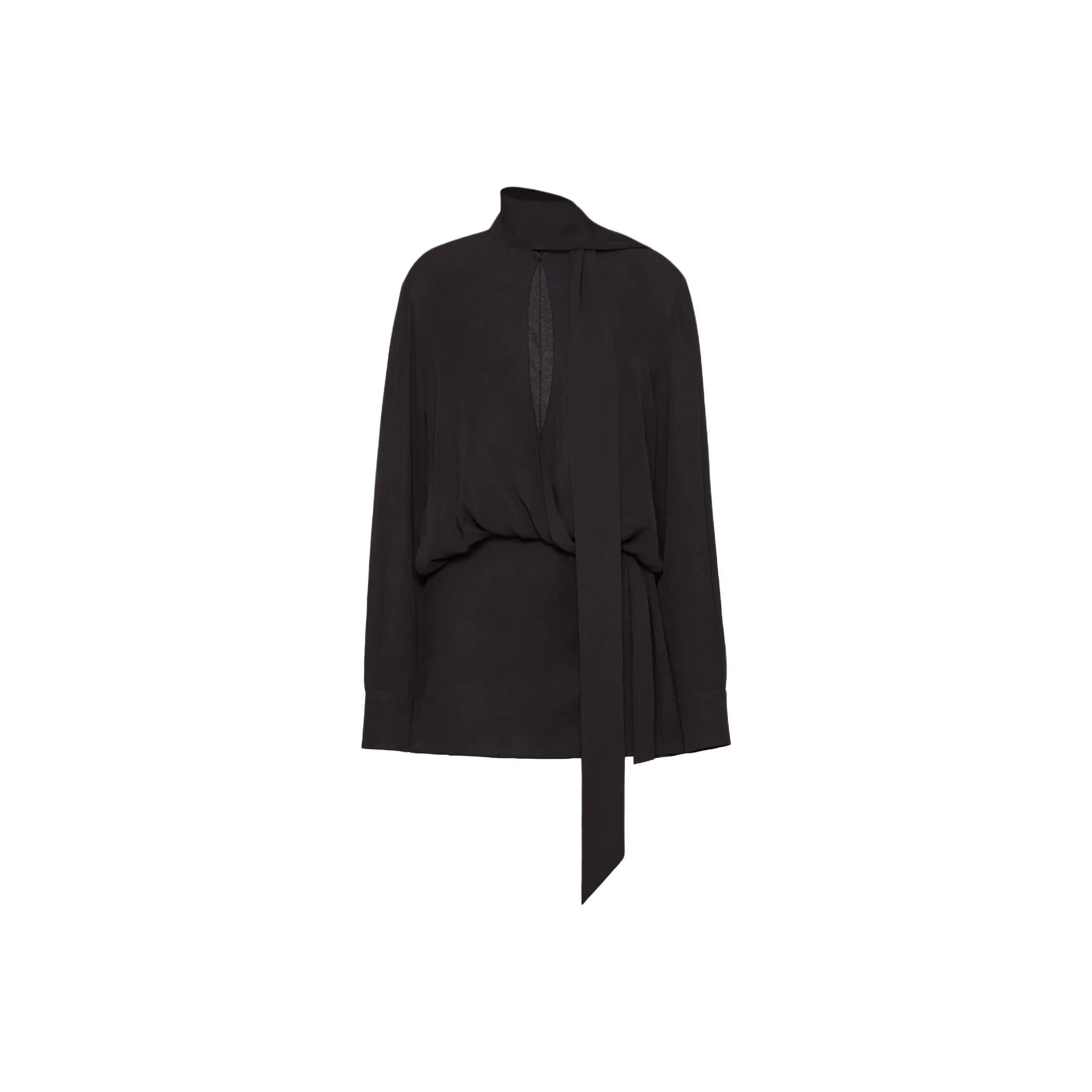 Valentino SS22 Long Sleeved Dress Women's Black