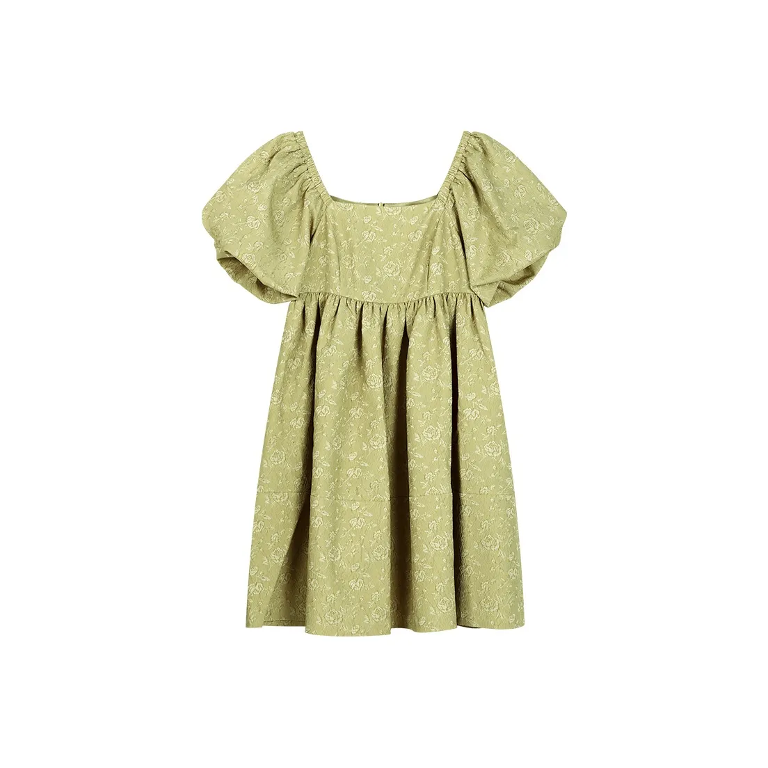 THE SEA LIFE Короткое платье с короткими рукавами женское мохово-зеленый