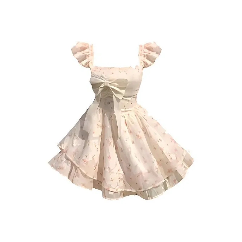 TASTILY Короткий рукав Платье Женское Многоцветное