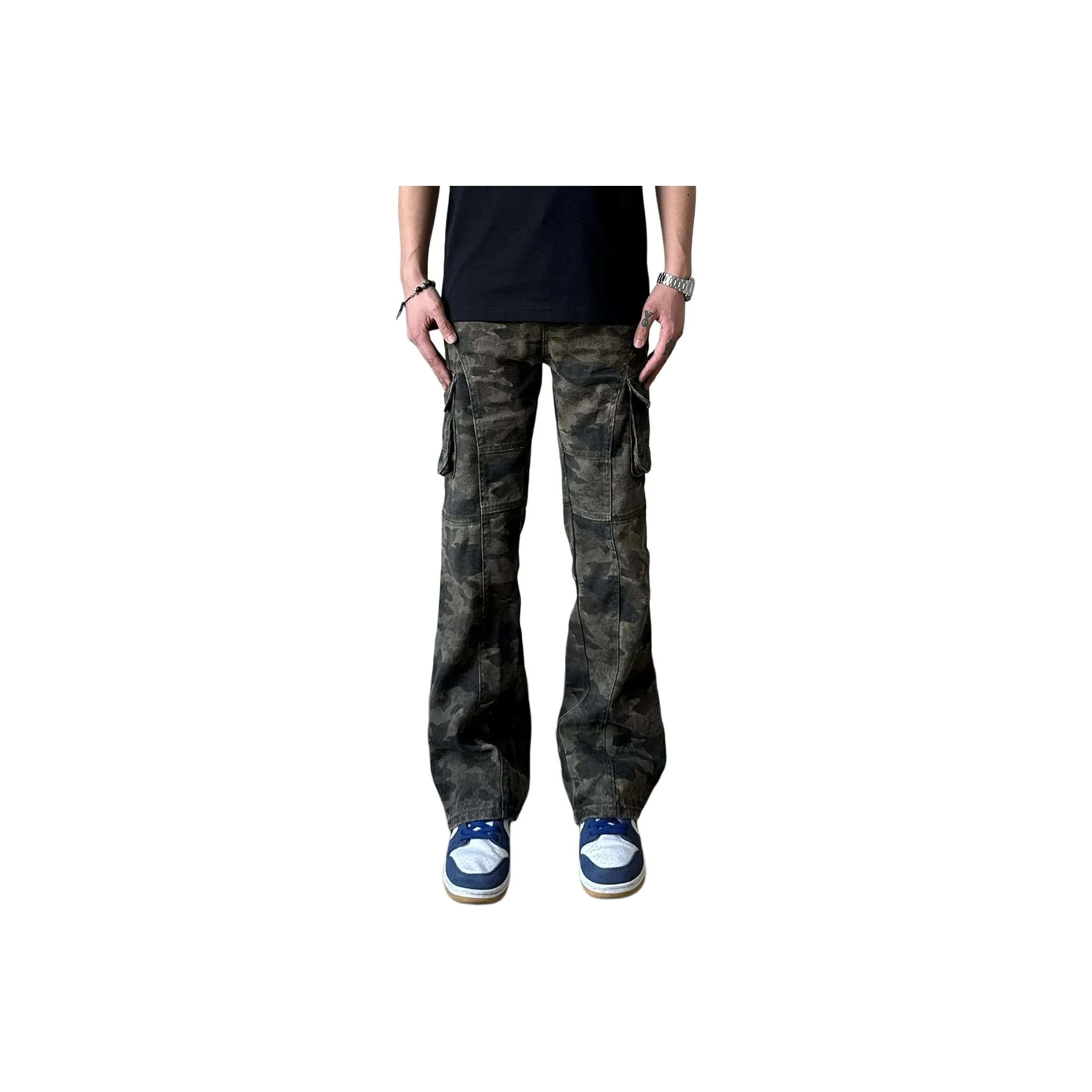 Menglaini Jeans Unisex Camouflage