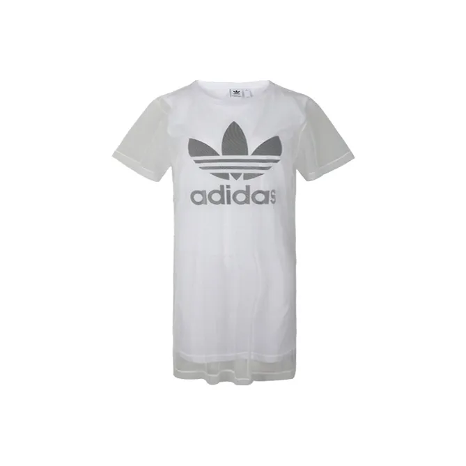 Adidas Originals Short Sleeved Dresses Women's White