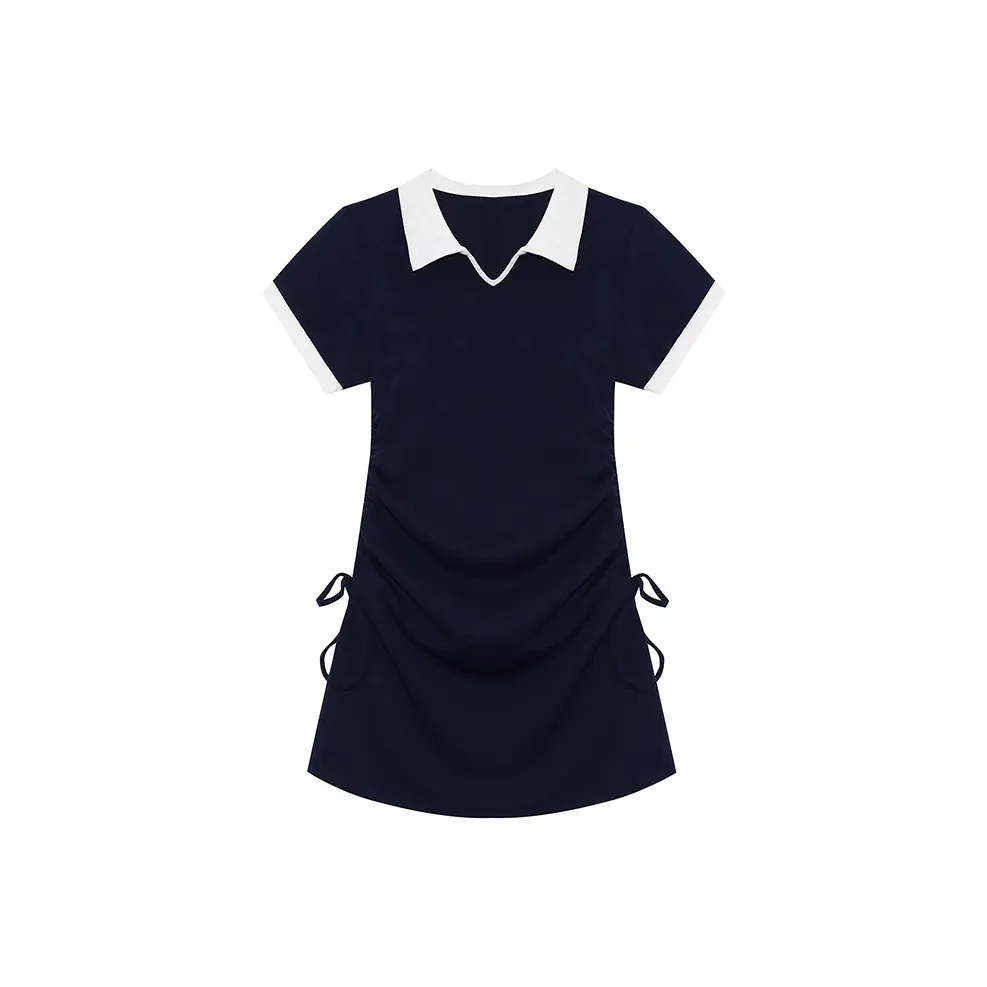 ZUKIZUKI Короткое платье с короткими рукавами женское темно-синий