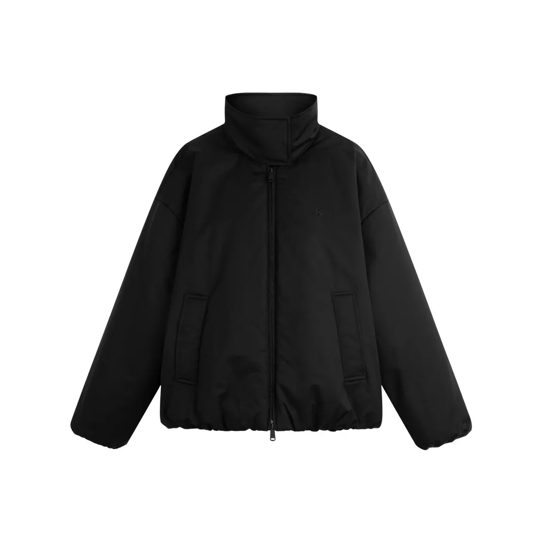 CALVIN KLEIN SS25 Хлопковый пуховик женский космический черный