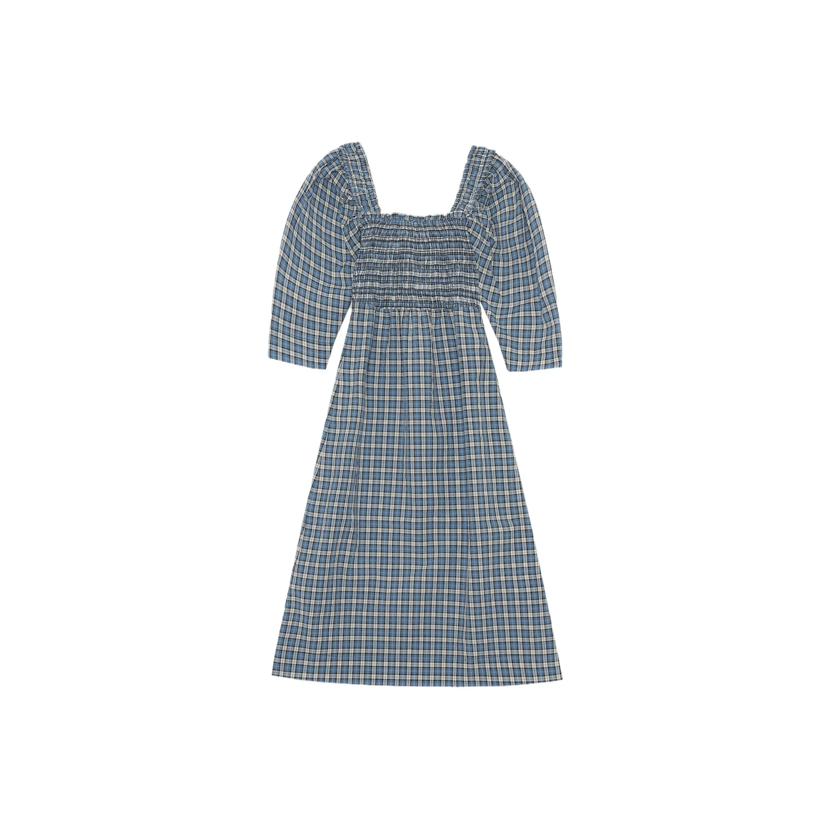 GANNI Long Sleeved Dresses Women's Blue
