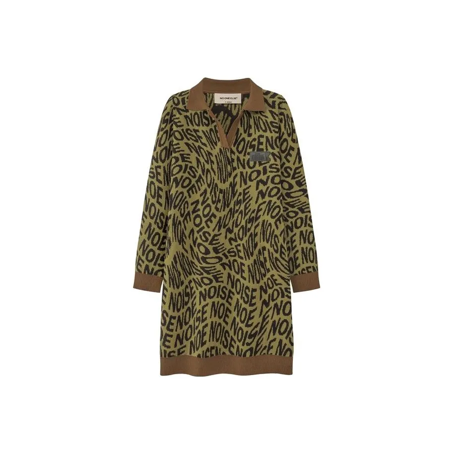 NO ONE ELSE Long Sleeved Dresses Women's Mustard Green