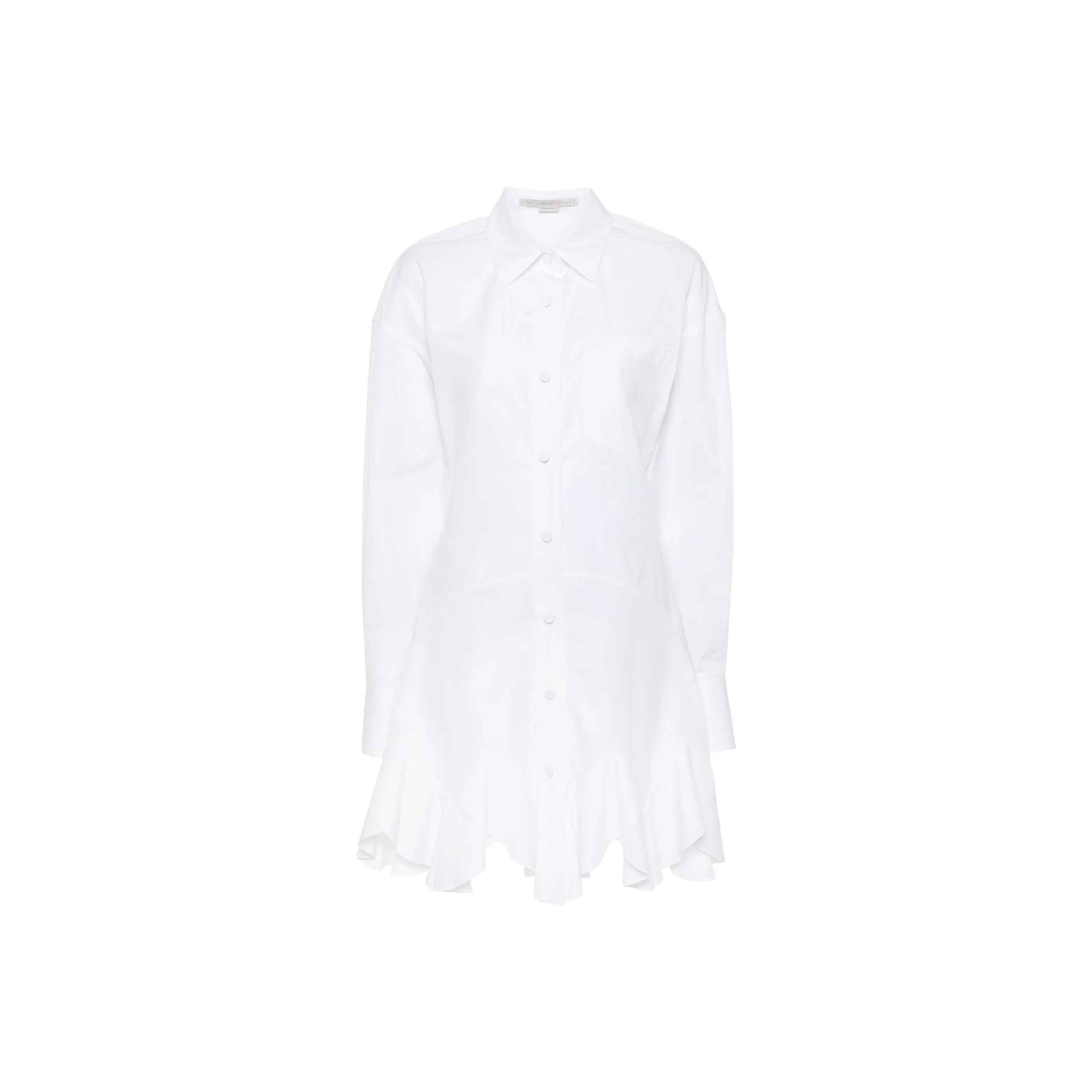 Stella McCartney Logo embroidered Poplin Mini Dress