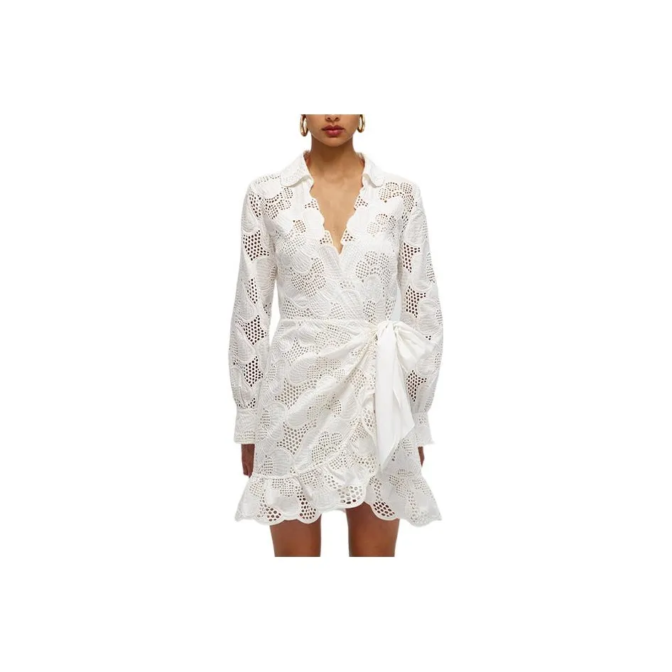 Self-portrait Long-Sleeved Dresses Women's White