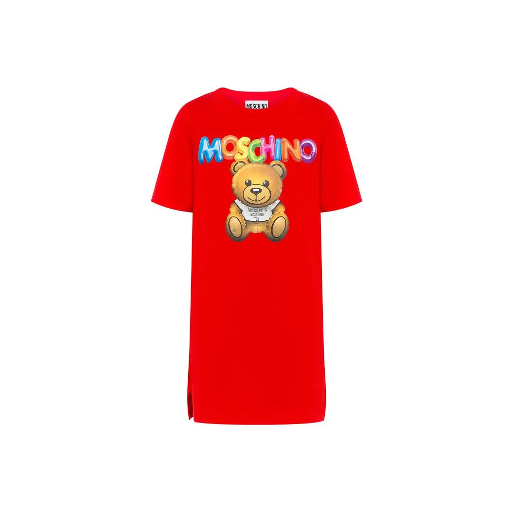 MOSCHINO Red Женские Короткие Платья с Рукавами