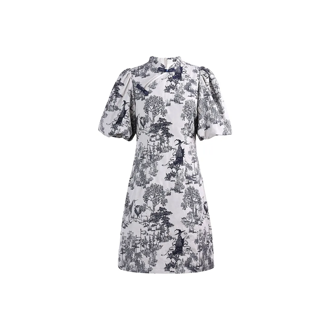 THE SEA LIFE Short Sleeved Dresses Women's Night Dusty Blue