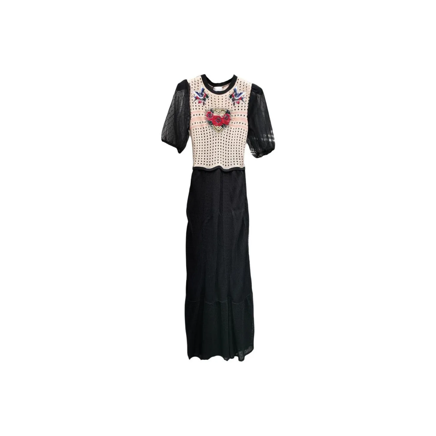 RED VALENTINO Short Sleeved Dresses Women's Black