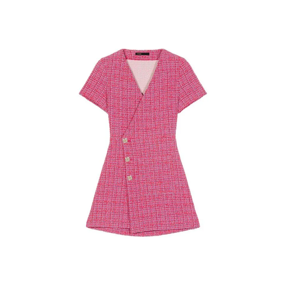 Maje Short Sleeved Dress Women's Rose Red