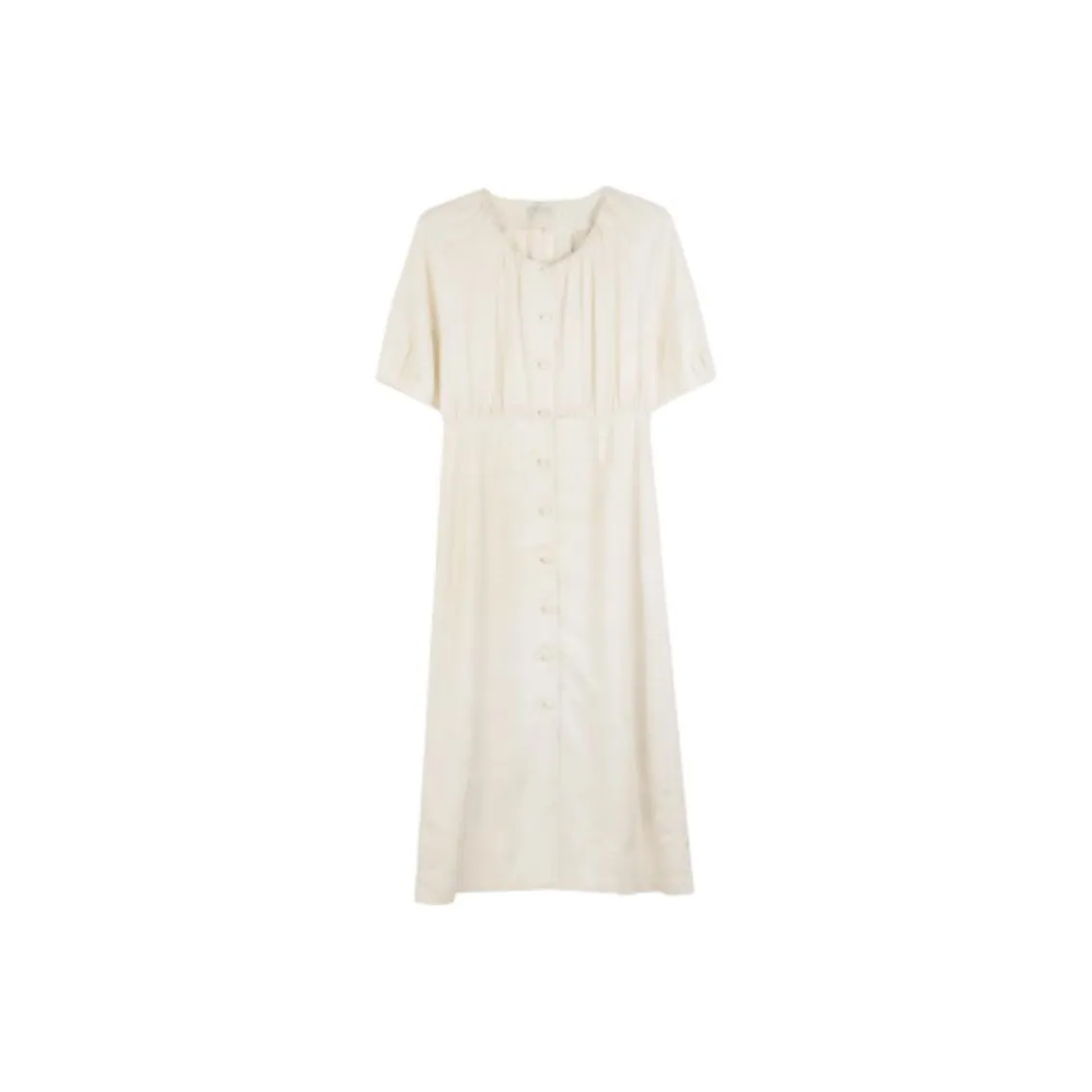 SOLIGHTER Short Sleeved Dresses Women's Beige