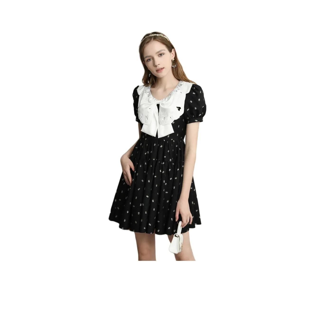 JORYAweekend Короткий рукав Платье Женское Черное