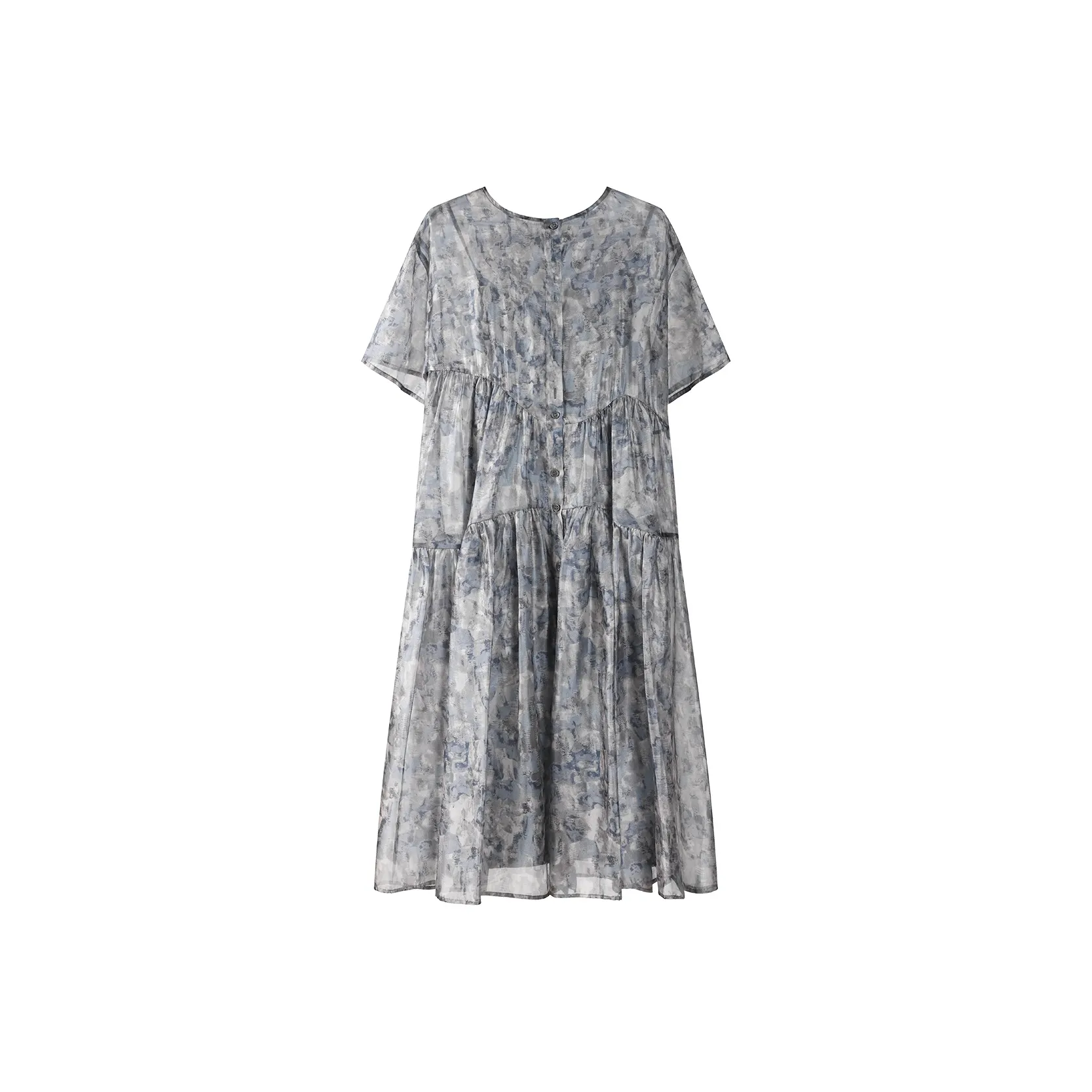 THE SEA LIFE Short Sleeved Dress Women's Mist Blue
