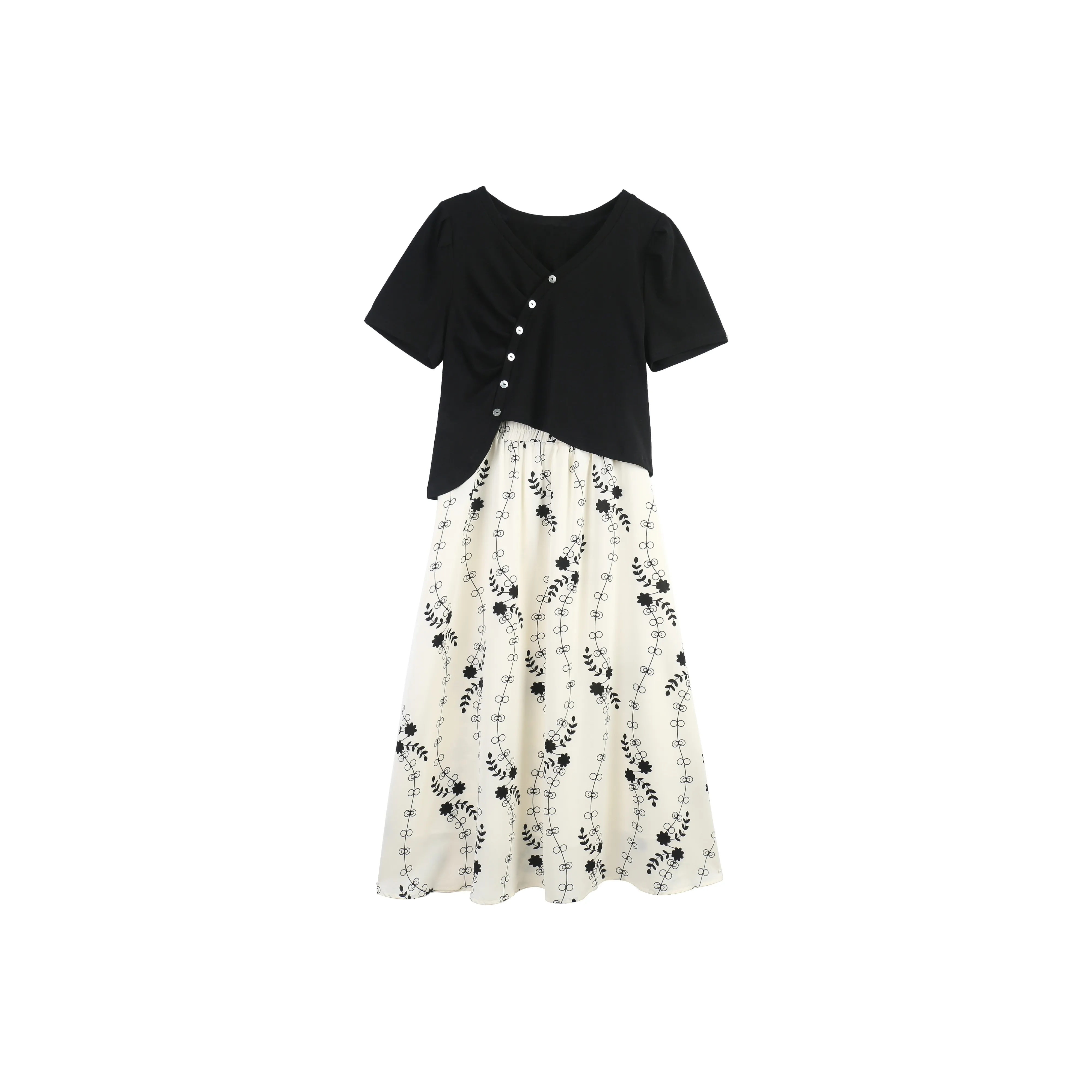EIDOLON GRAIN Short Sleeved Dress Women's White
