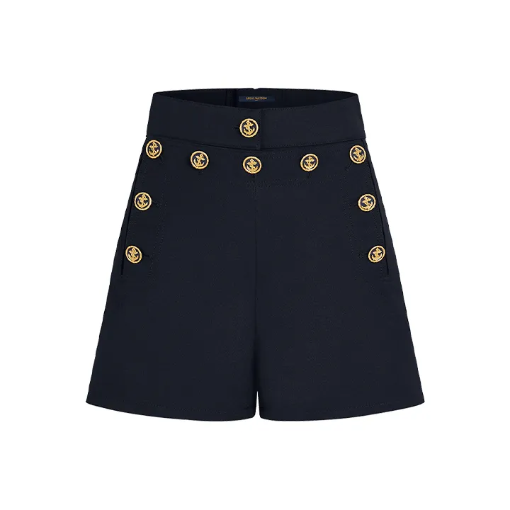 LOUIS VUITTON New Quarterly Products Of LV Casual Shorts Women's Marine Blue