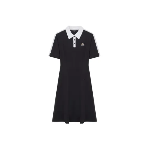 Teenie Weenie Black Женские Короткие Платья с Рукавами