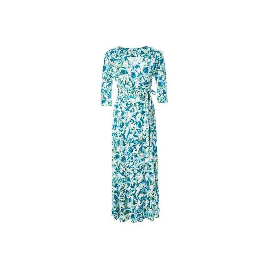 BESIONIA SS23 Short Sleeved Dresses Women's Blue Pattern