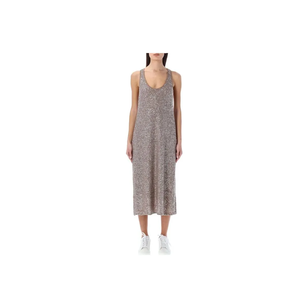 Fabiana Filippi Shimmer finish Sleeveless Dress