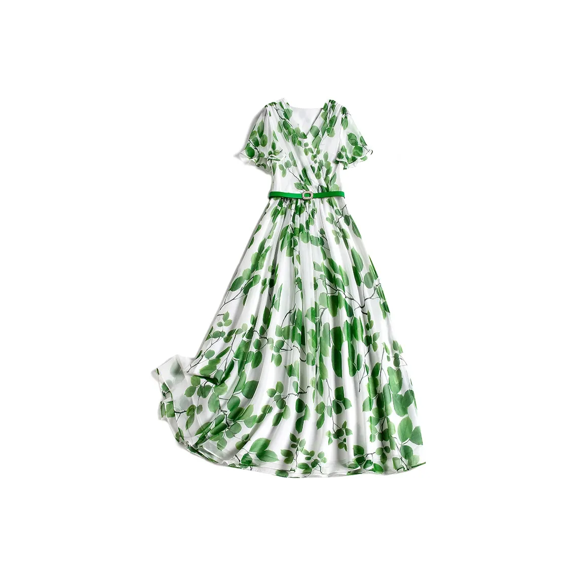 Kaiser Короткий рукав Платье Женское Зеленое