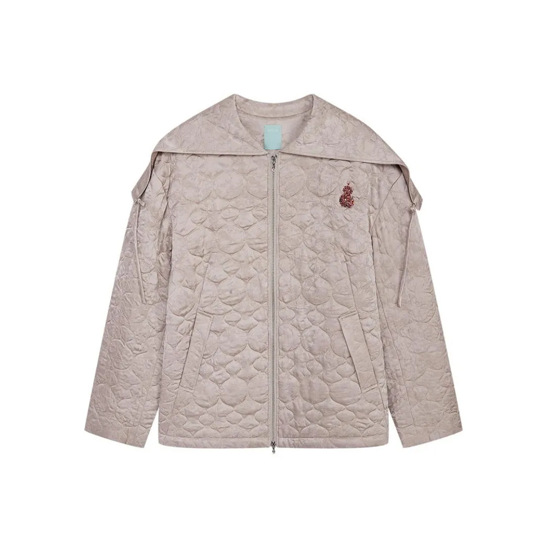 DAZZLE x Only This Green Only Turquoise Collaboration New Year Collection Пуховая куртка Женская Светлый хаки