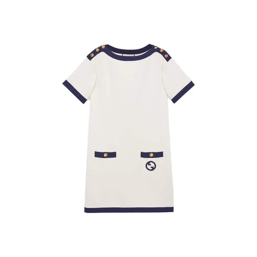 GUCCI Gg Logo Embroidered Dress