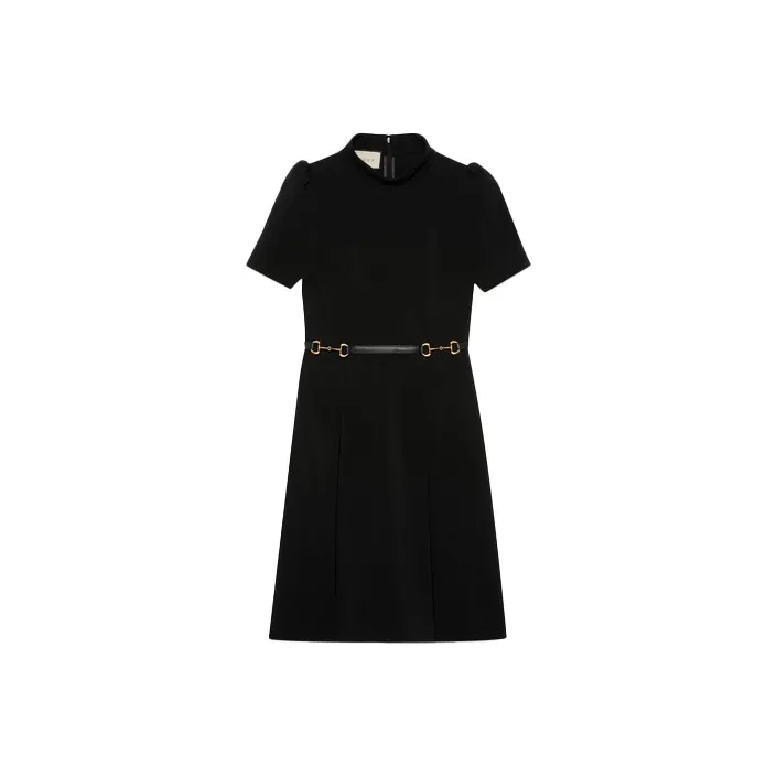 GUCCI Short-Sleeved Dresses Women's Black