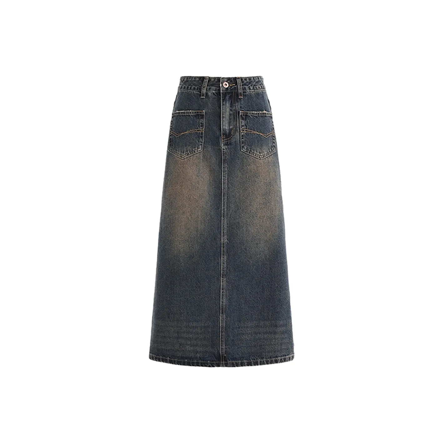 Concubine Zhu Denim Длинная Юбка Женская Бетонно-Серый