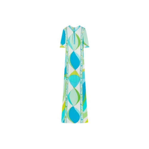 EMILIO PUCCI Blue Женские Короткие Платья с Рукавами