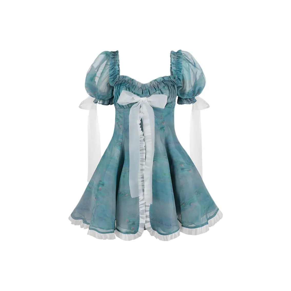 Selkie Collection SS24 Short Sleeved Dresses Women's Monet Lotus Pond Print