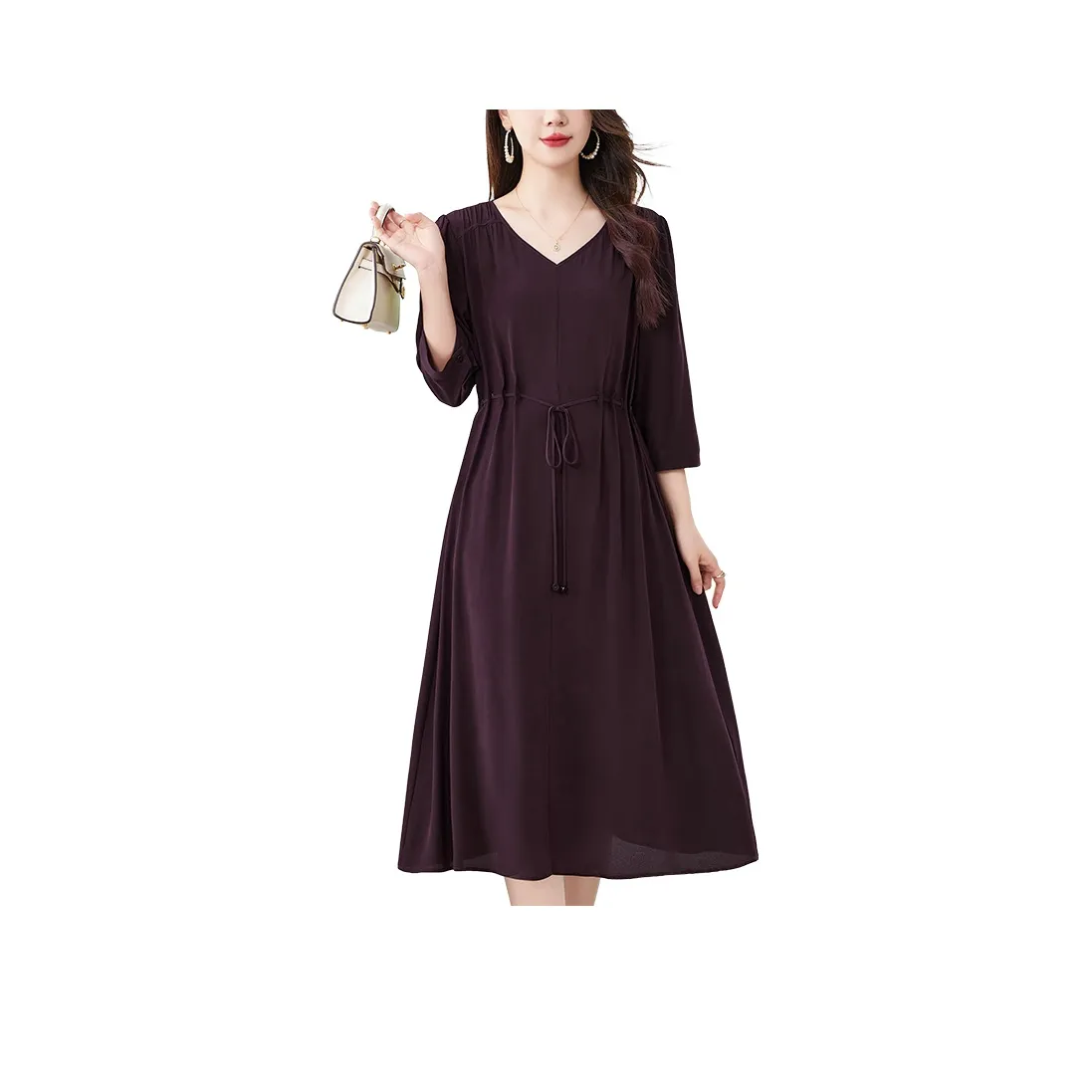 To the west Long-Sleeved Dresses Women's Maroon