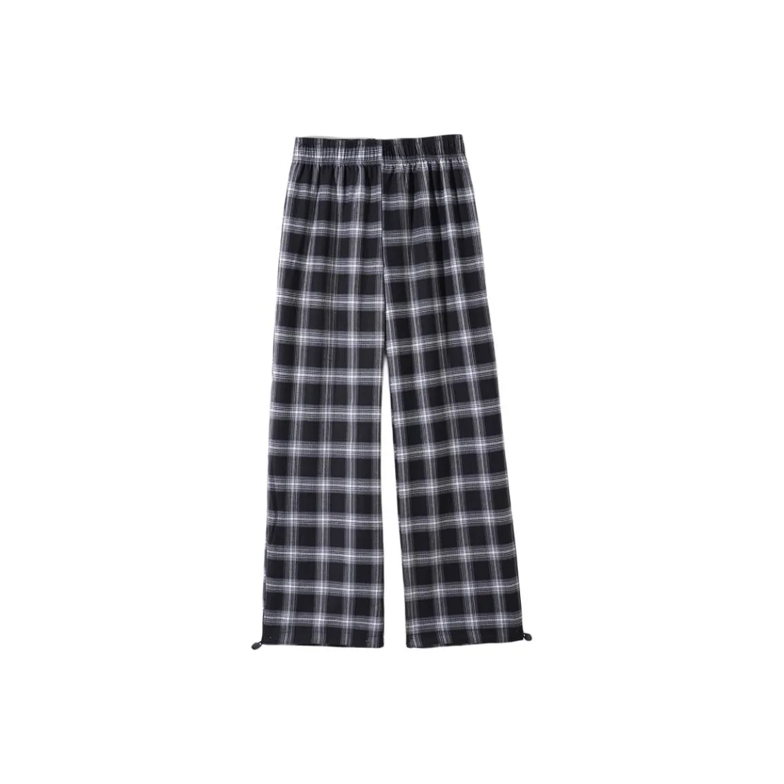 Cotton Casual Pants Unisex Black White
