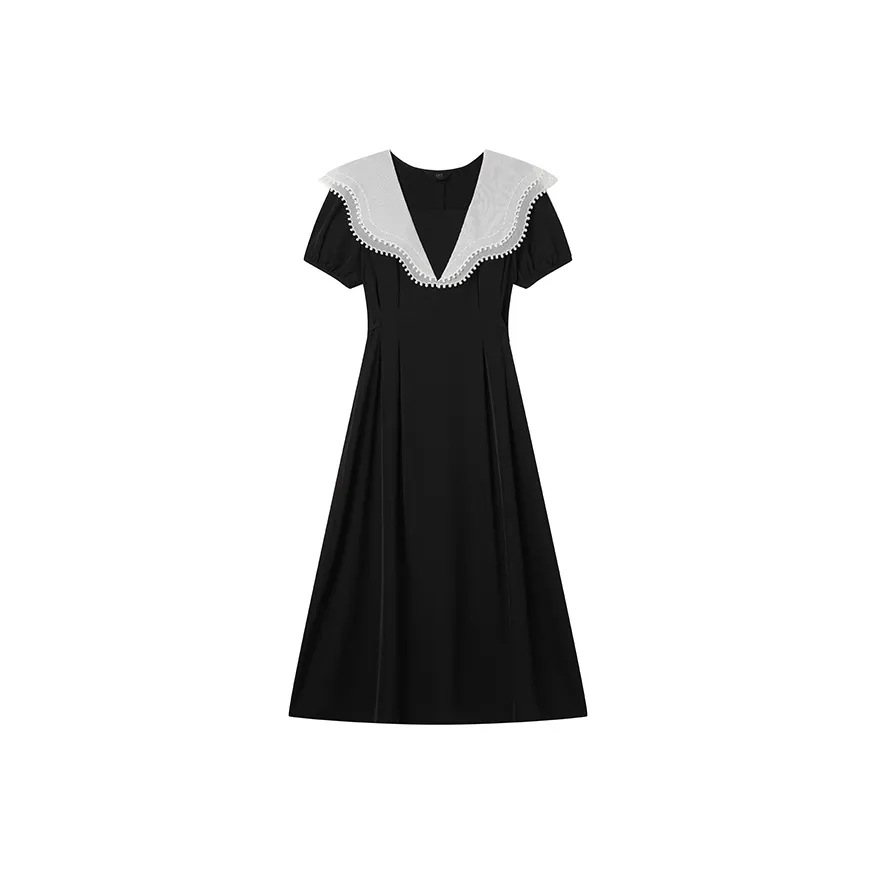 LOUISY AO Короткий рукав Платье Женское Черное