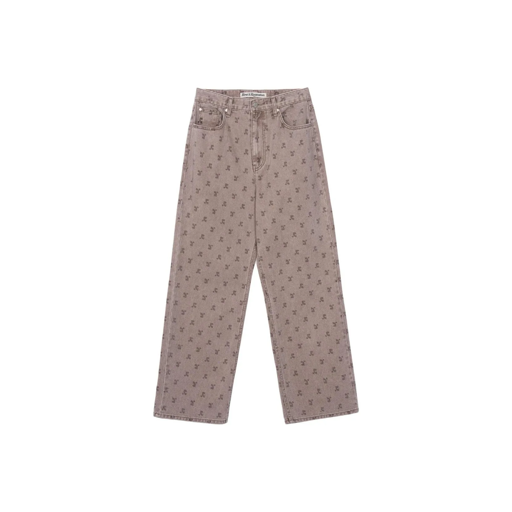 Rest Recreation SS24 Джинсы с логотипом женские светло-коричневый светло-коричневый