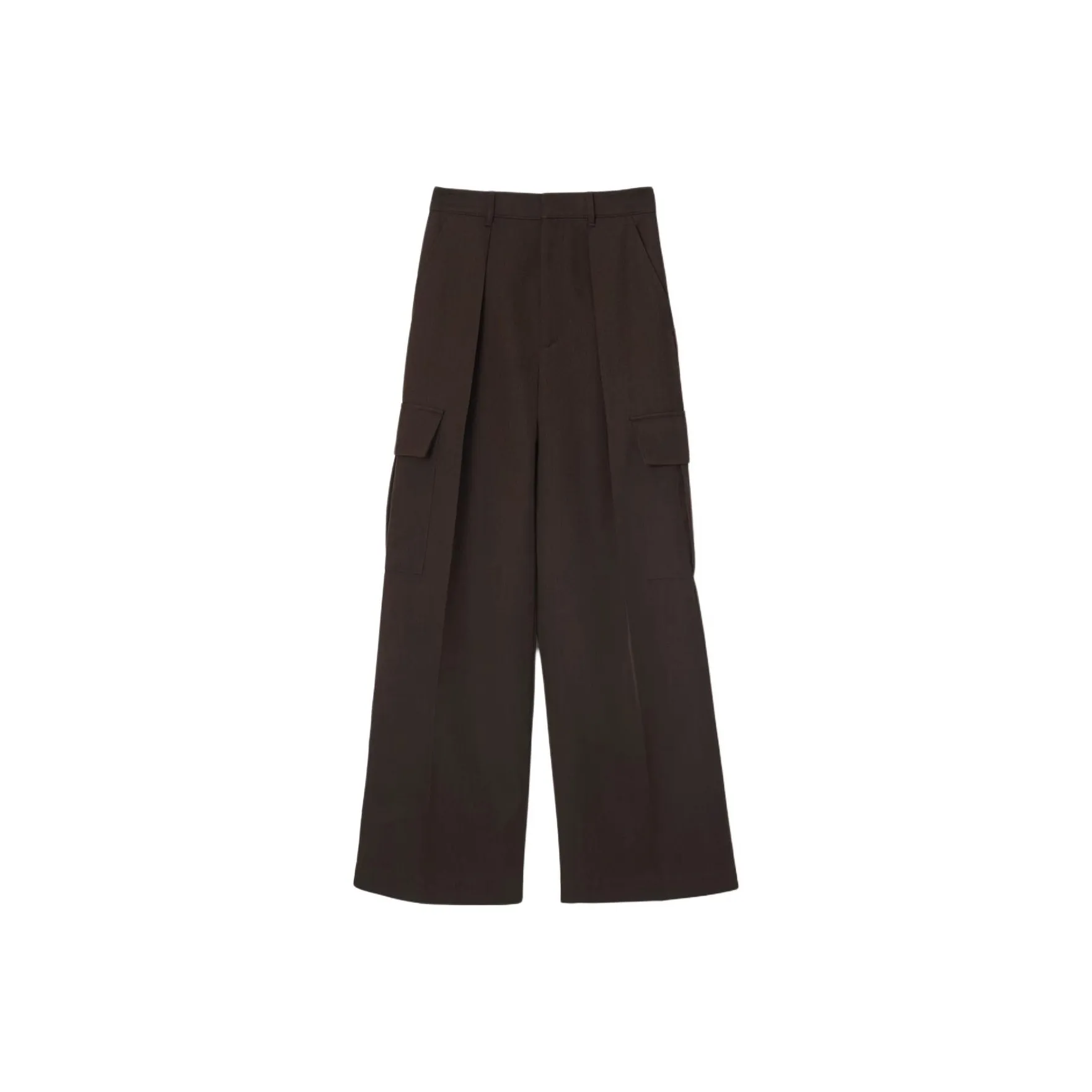 Burberry Pleat detail Wool Cargo Trousers