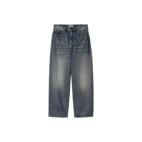 Carhartt WIP Collaboration SS25 Светло-синие Женские Джинсы