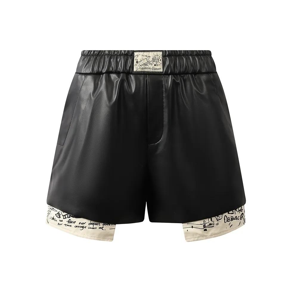 Valeria Obbaco Casual Shorts Women's Black