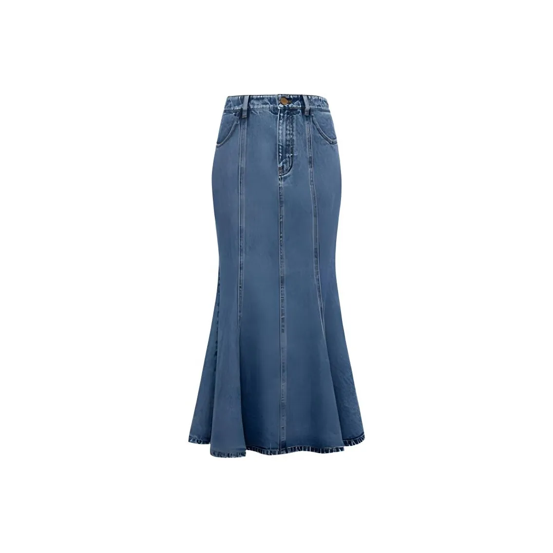 Caroline Denim Long Skirt Women's Dark Blue