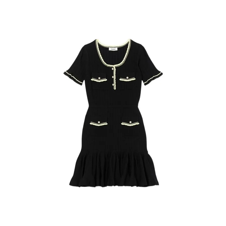 Sandro Short Sleeved Dresses Women's Black