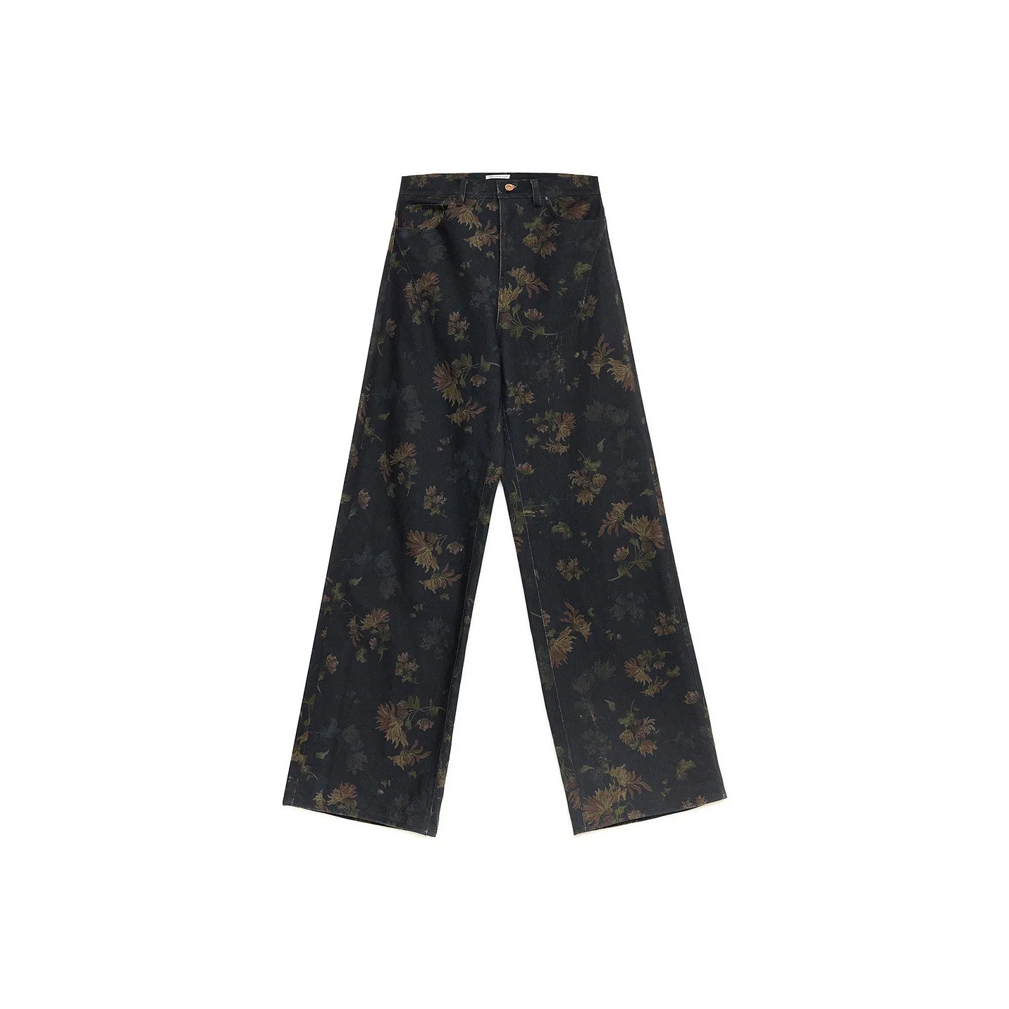 FIRELADY FUR Casual Pants Women's Vintage Printed Black