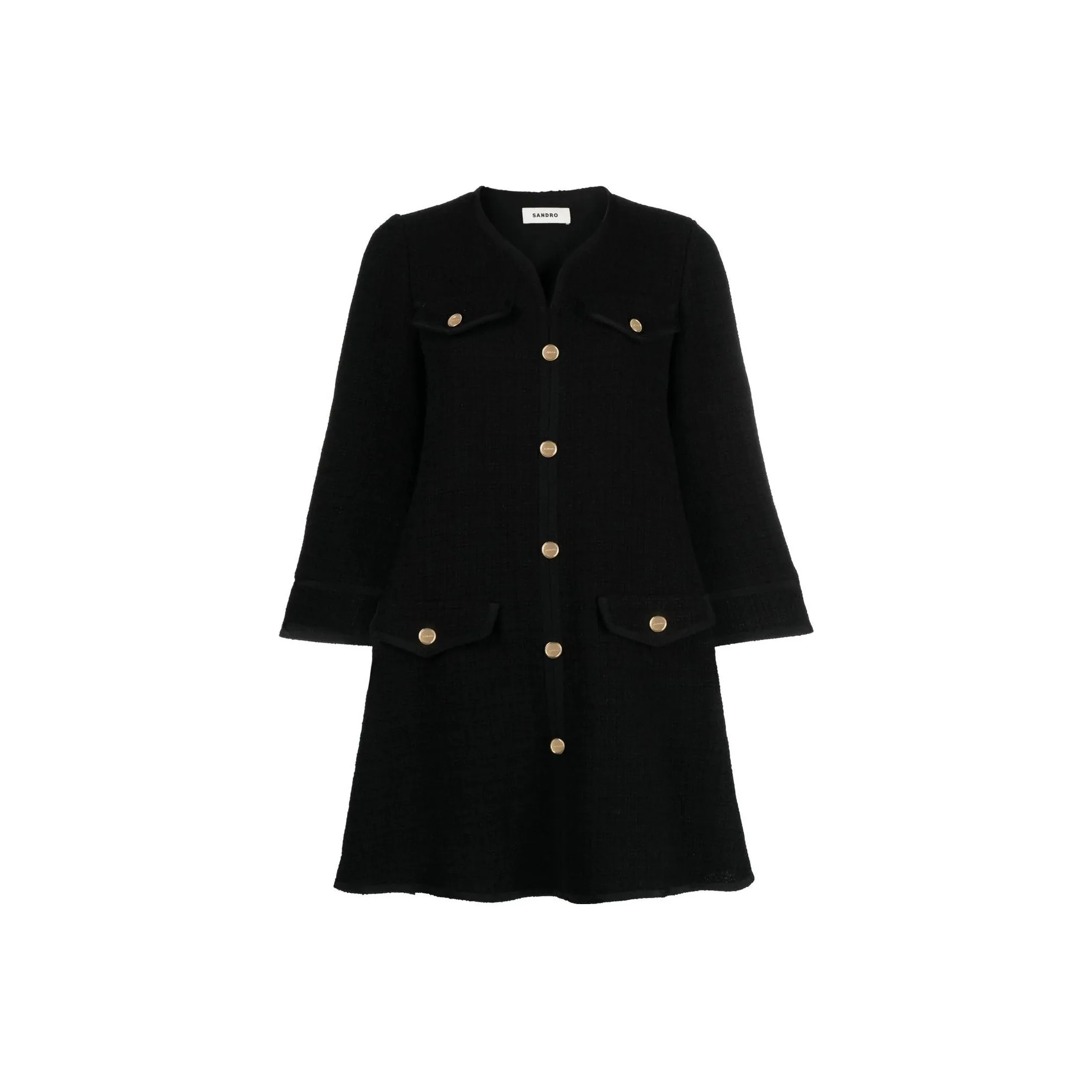 Sandro Long Sleeved Dresses Women's Black