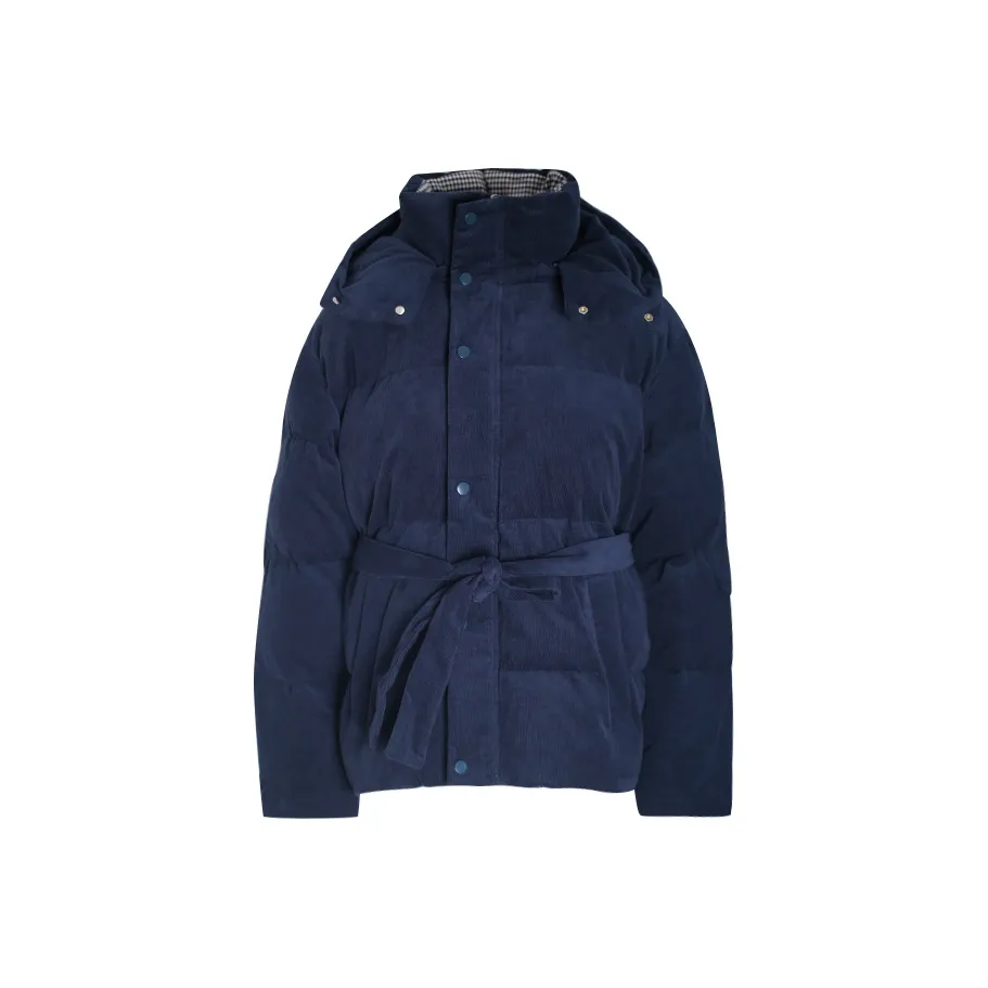 Little Pull Хлопковый пуховик женский темно-синий