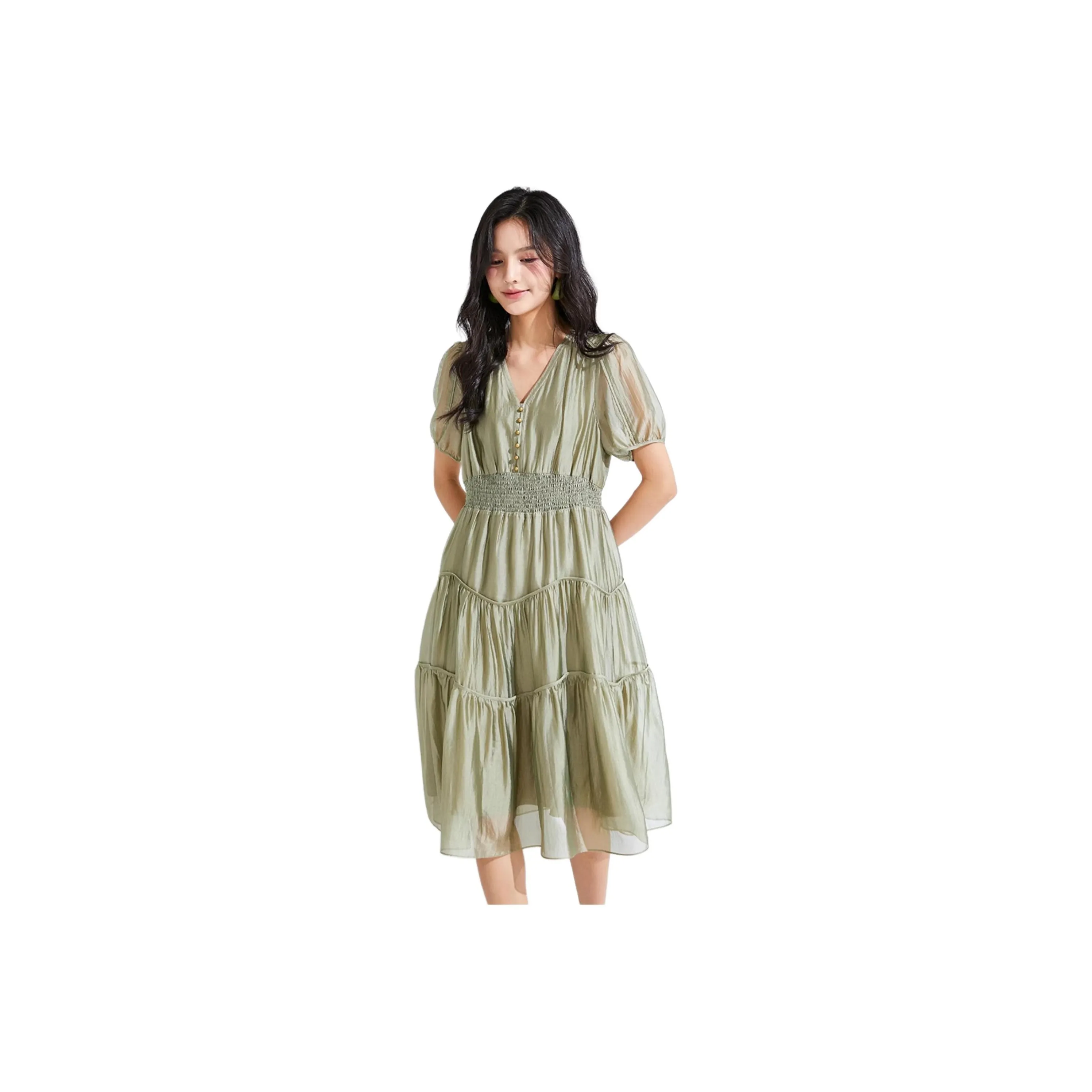 VILAN Short-Sleeved Dresses Women's Evening Primrose Green