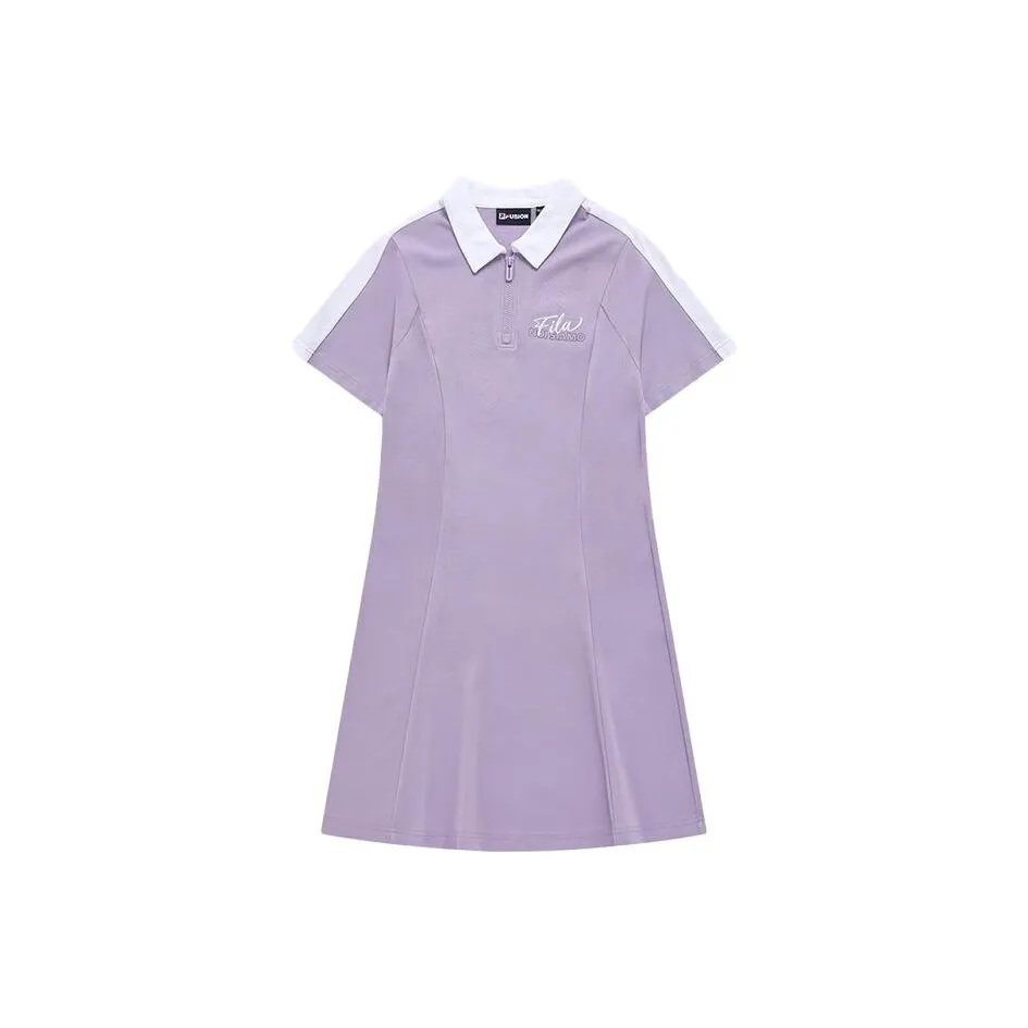 FILA FUSION Short Sleeved Dress Women's Perfume Purple