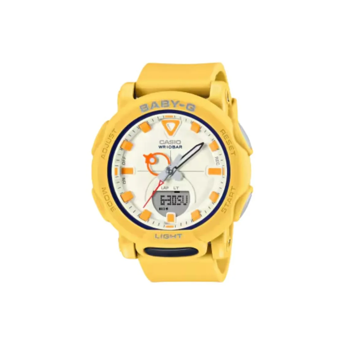 CASIO BGA 310 Collection Кварцевый механизм Смольный ремешок Часы унисекс Желтый циферблат