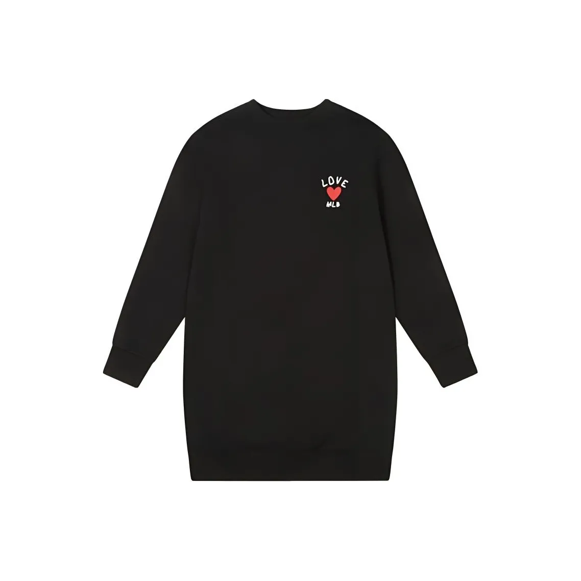 Mlb Base Logo Длинное платье с длинными рукавами женское черное